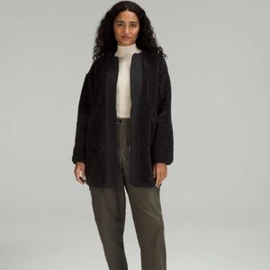 NWT Lululemon Collarless Textured Fleece Full Zip In Sz 10